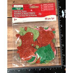 CreAtology Holiday Foam Glitter Stickers 30/Pc 292425 ornament christmas